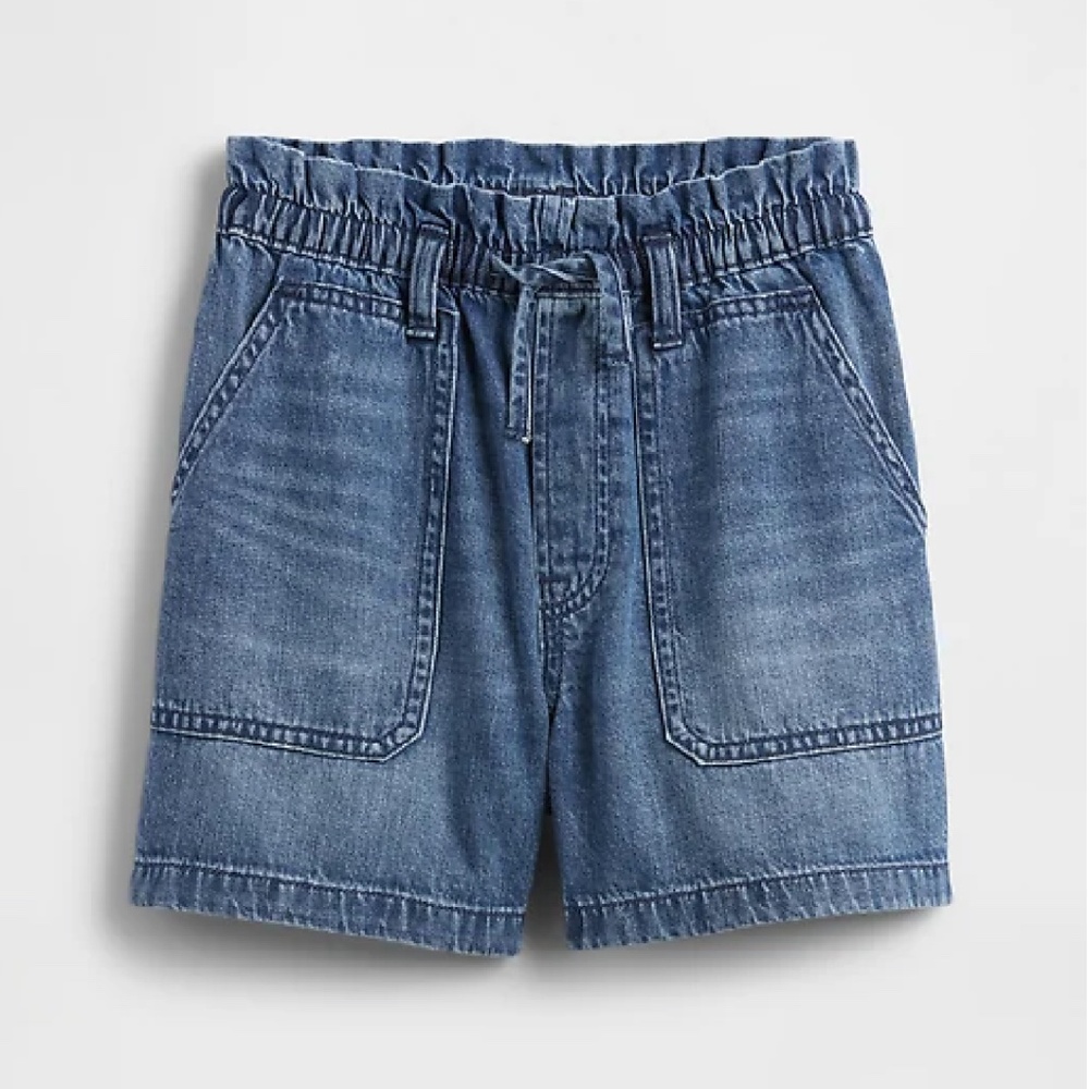 Gap Girls Blue High Rise Pull-On Denim Shorts Size 18